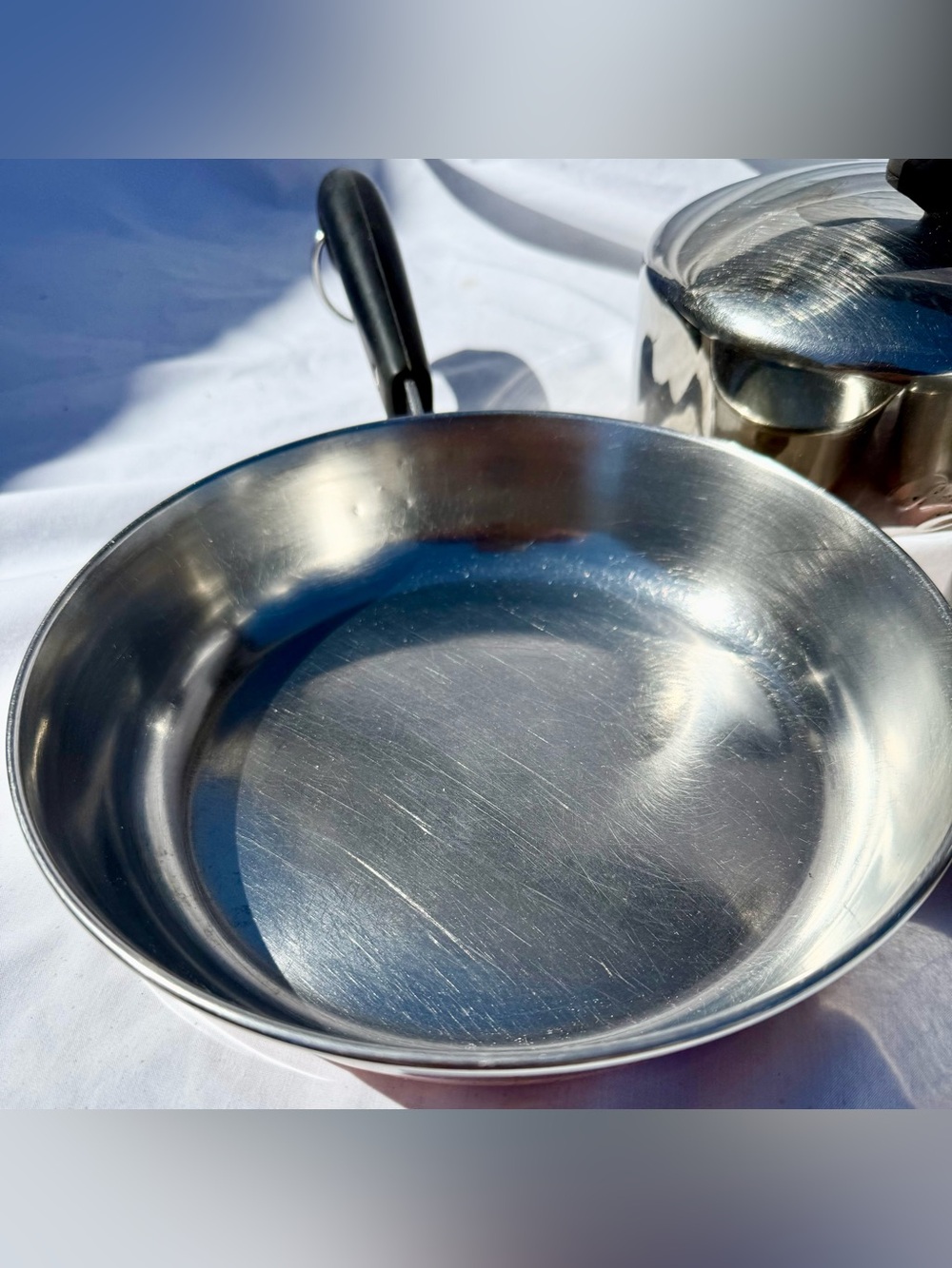 Revere Ware Stainless Copper Clad Pot and Pan Set - Picture 3 of 12